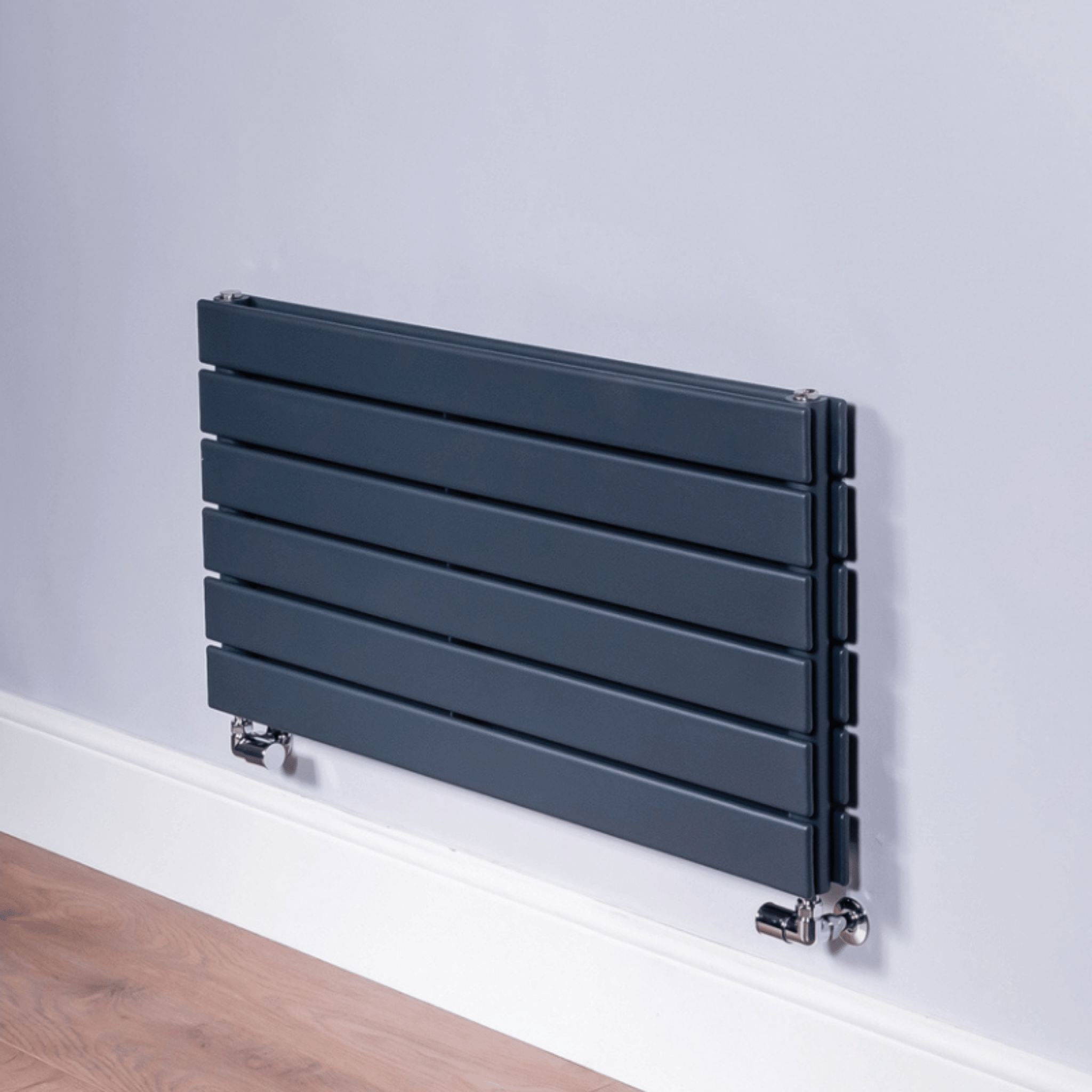 DQ Strata Single Horizontal Radiator - 604mm x 1200mm - Anthracite Texture - STRATA120/8-A
