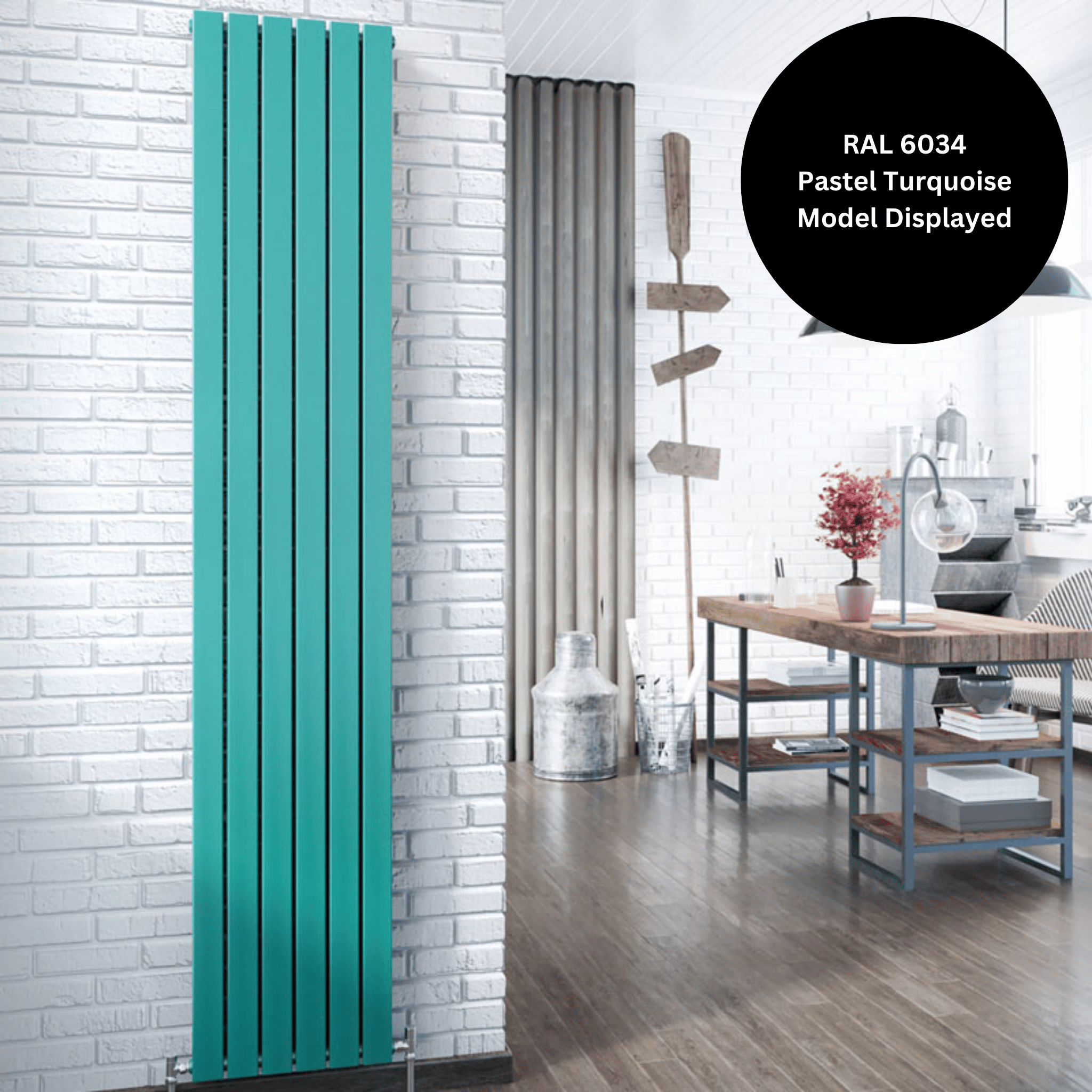 DQ Tornado Double Vertical Radiator - 656mm x 306mm - White Gloss (RAL 9016) - TOR2-65/4V-W