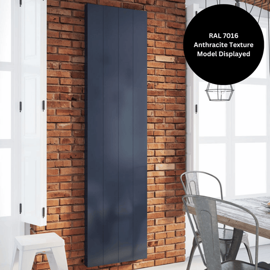 DQ Vela Electric Radiator - Vertical - 1800mm x 485mm - White Matt (RAL 9016) - VELA-WE180/4-W