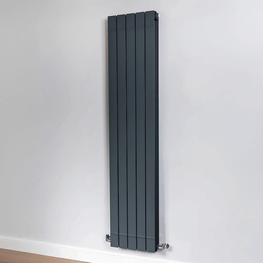 DQ Dawley Vertical Radiator - 1870mm x 260mm - Anthracite Texture (RAL 7016) - DAWLEY1870/3-A