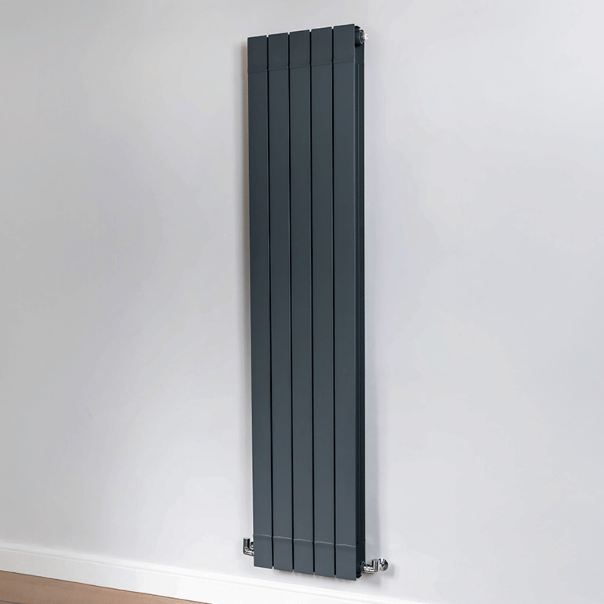 DQ Dawley Vertical Radiator - 1870mm x 340mm - Anthracite Texture (RAL 7016) - DAWLEY1870/4-A