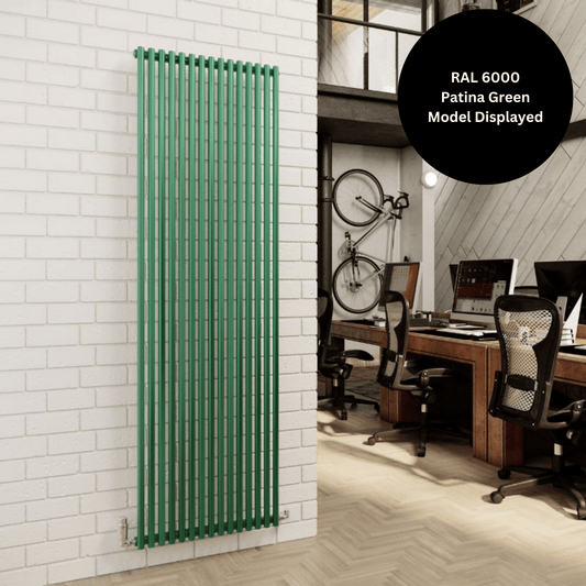 DQ Vulcano Double Vertical Radiator - 571mm x 400mm - RAL Colour/DQ Finishes - VUL2-57/10V-F