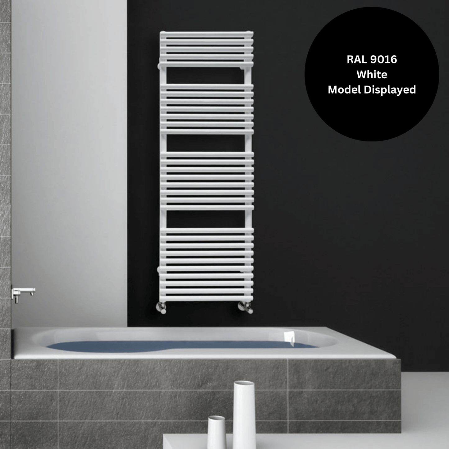 DQ Vulcano Towel Rail - 1160mm x 486mm - Anthracite Texture (RAL 7016) - VUT50/120-A
