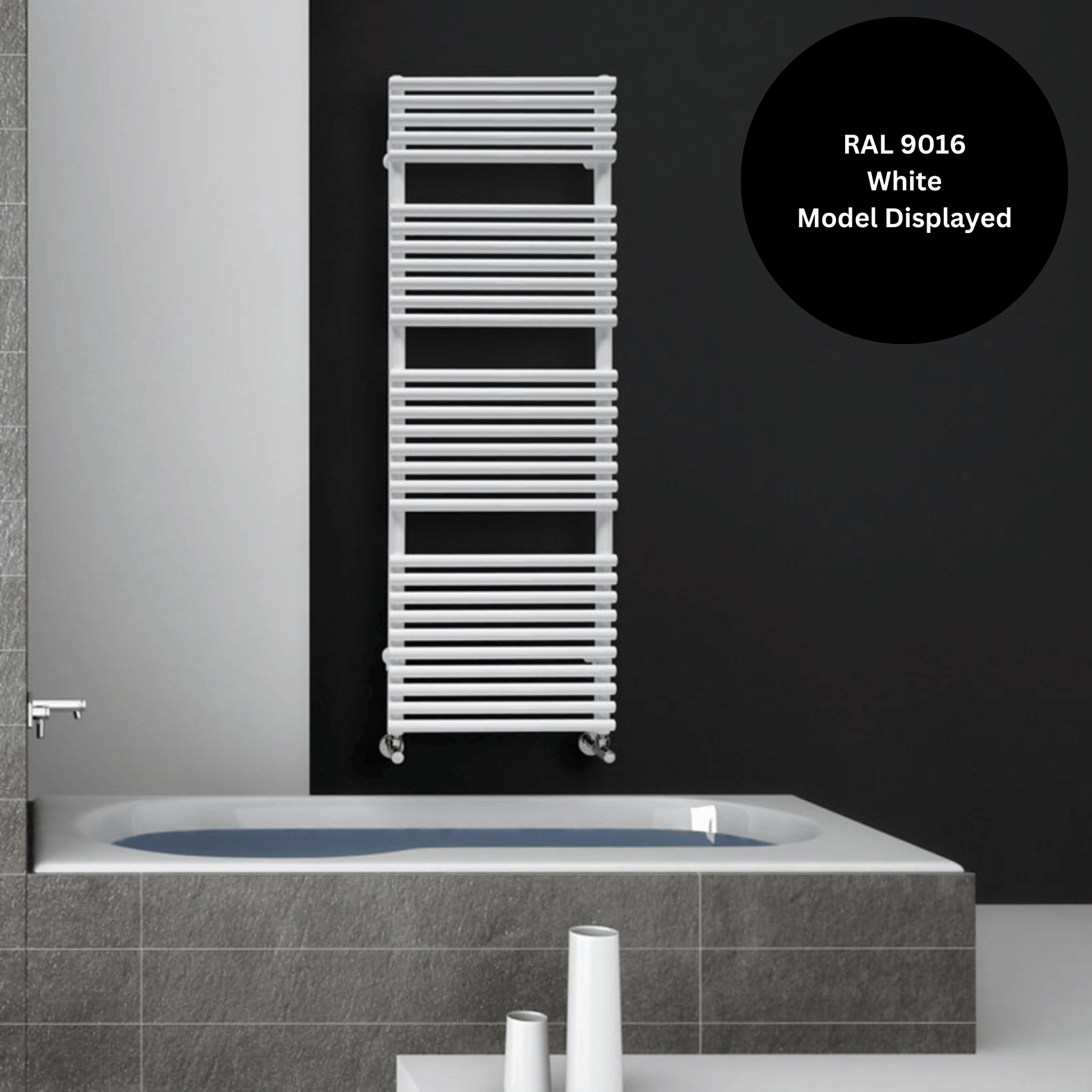 DQ Vulcano Towel Rail - 1160mm x 486mm - Anthracite Texture (RAL 7016) - VUT50/120-A
