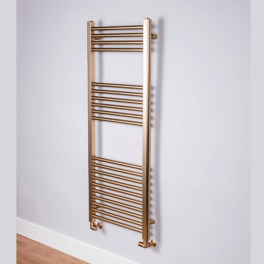 DQ Essential Metallics Towel Rail - 800mm x 500mm - Brushed Brass - ESSM50/80-BB