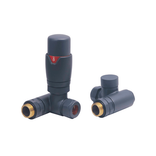 DQ Essential Dual Fuel TRV (for DQ Essential & TEC Elements) - Corner - Anthracite - E-TRV-COR-DF-A
