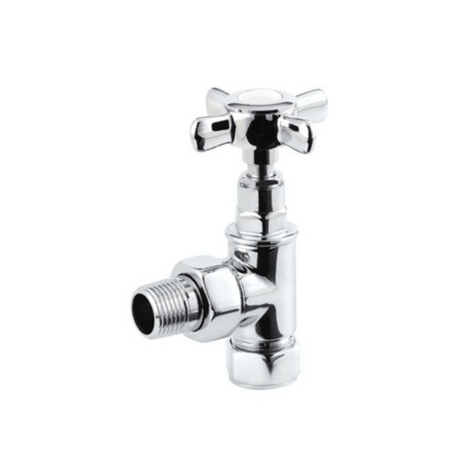 DQ Essential Manual Crosshead Valves - Angled - Chrome - C/H-MAN-ANG-C