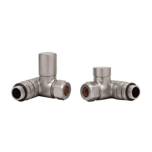 DQ Essential Manual Dual Fuel Valves (for DQ Essential & TEC Elements) - Corner - Brushed Nickel - E-DF-BN