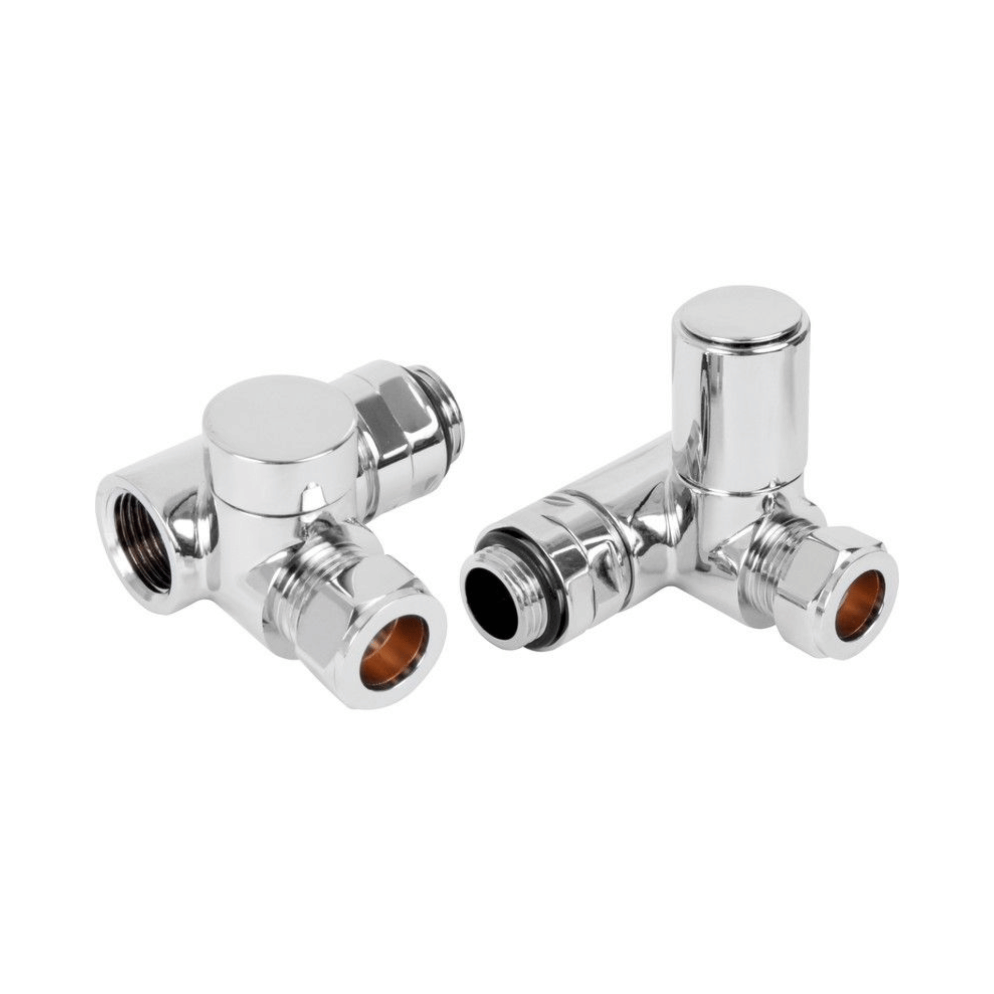 DQ Essential Manual Dual Fuel Valves (for DQ Essential & TEC Elements) - Corner - Chrome - E-DF-C