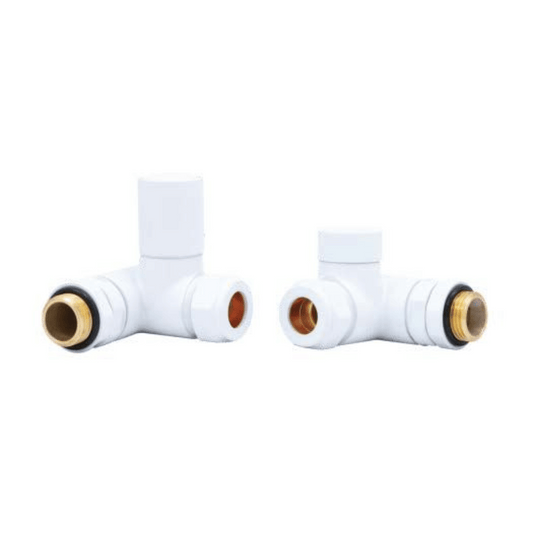 DQ Essential Manual Dual Fuel Valves (for DQ Essential & TEC Elements) - Corner - White - E-DF-W