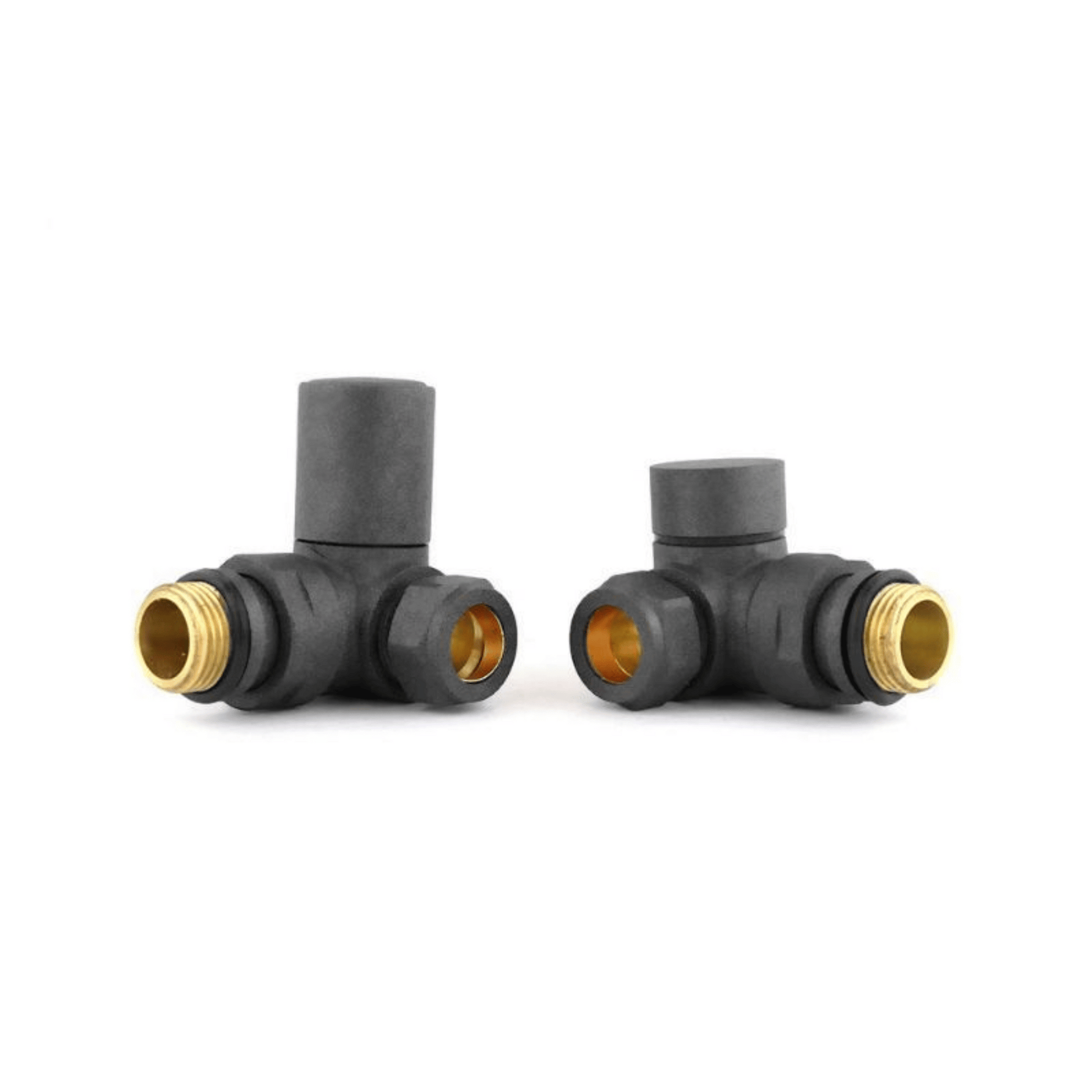 DQ Essential Manual Radiator Valves - Corner - Anthracite - E-MAN-COR-A