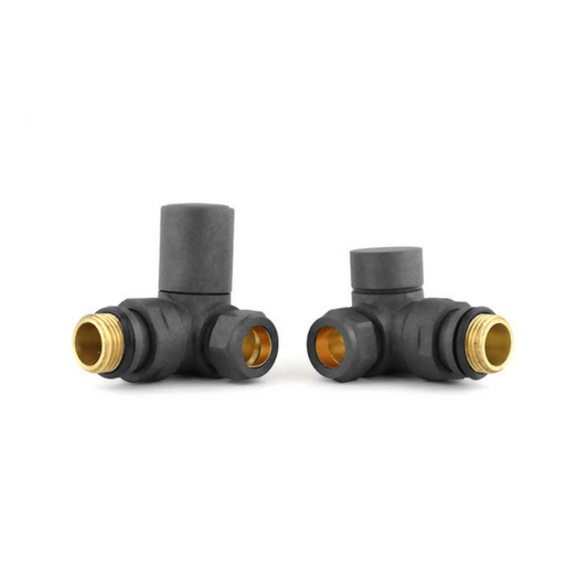 DQ Essential Manual Radiator Valves - Corner - Anthracite - E-MAN-COR-A