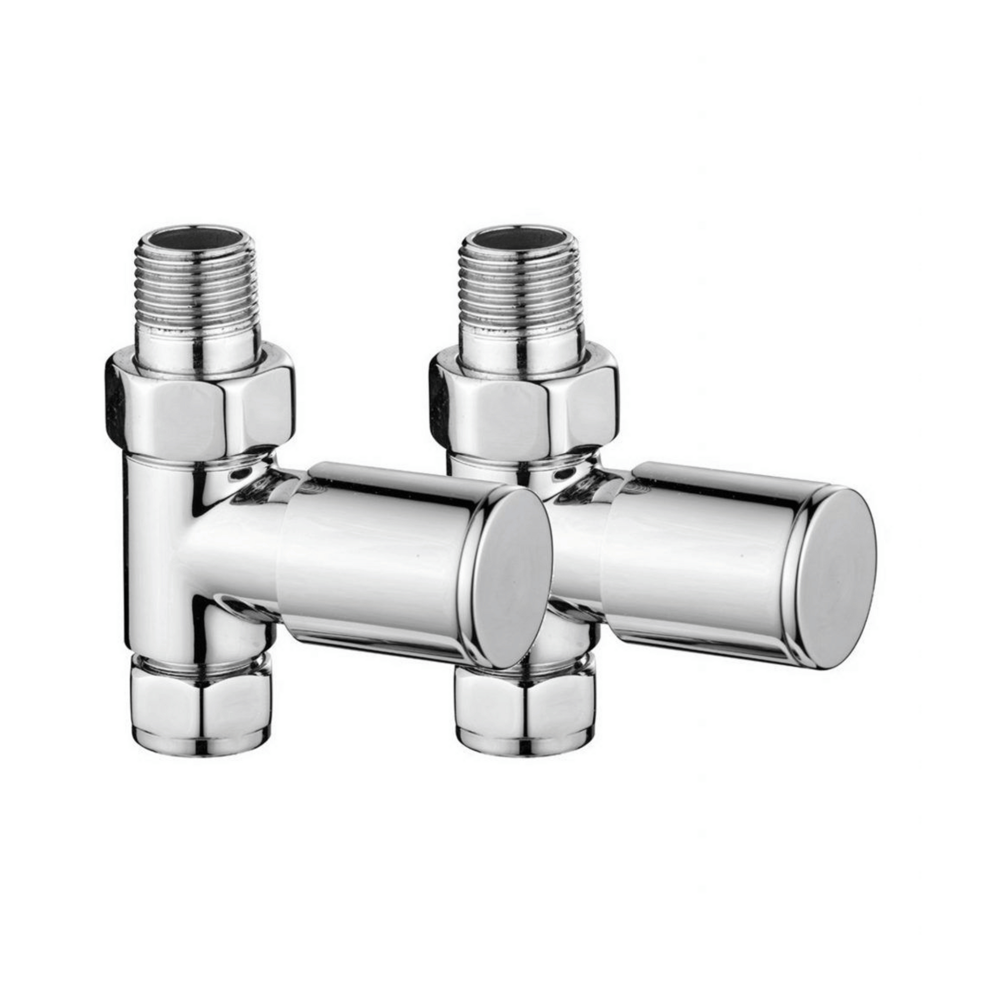DQ Essential Manual Radiator Valves - Straight - Chrome - E-MAN-ST-C