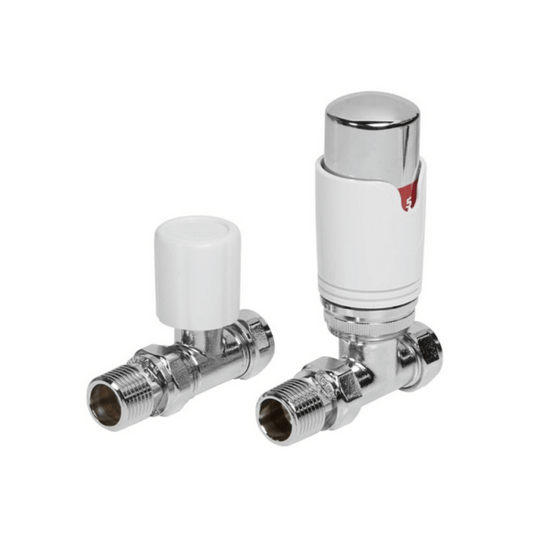 DQ Essential TRV - Straight - White & Chrome - E-TRV-ST-WC