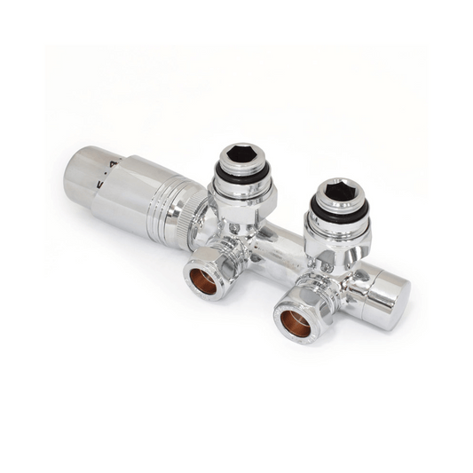 DQ Twin Star Luxury TRV - Angled - Chrome - T/S-TRV-ANG-C