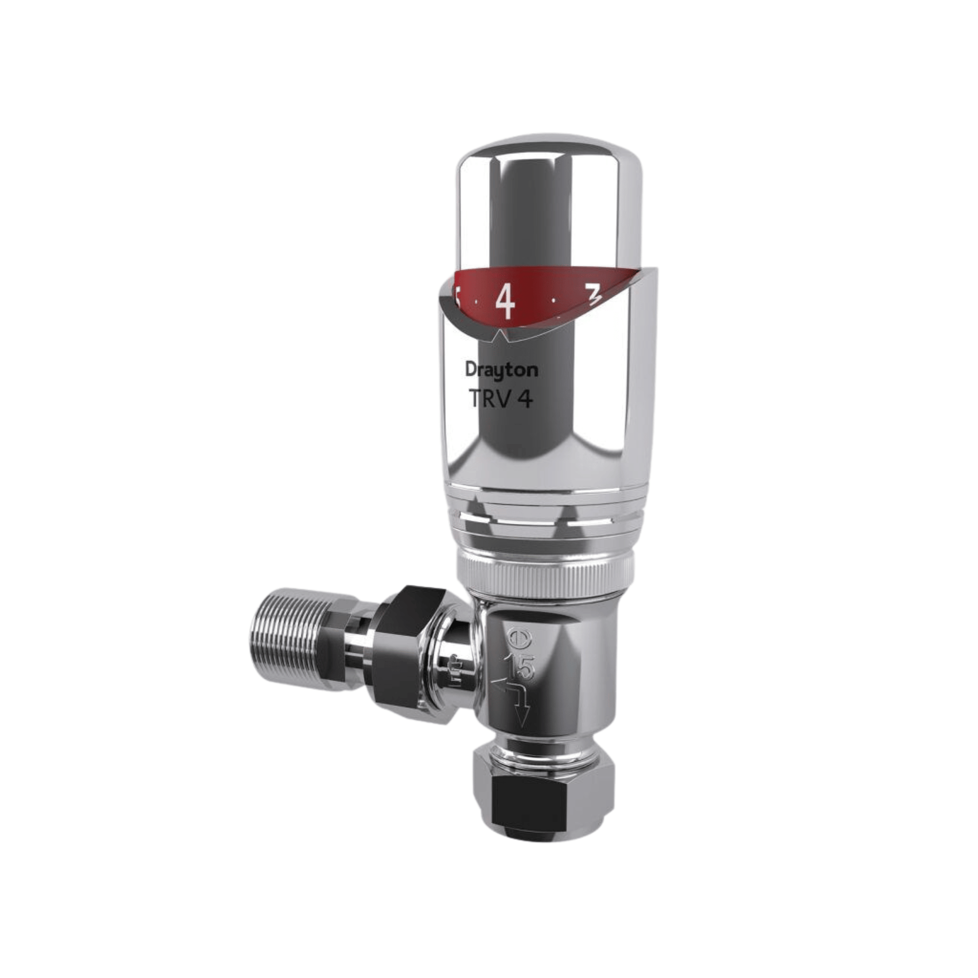 Drayton TRV4 Chrome - Angle - 15mm - Chrome - 07 05 150C