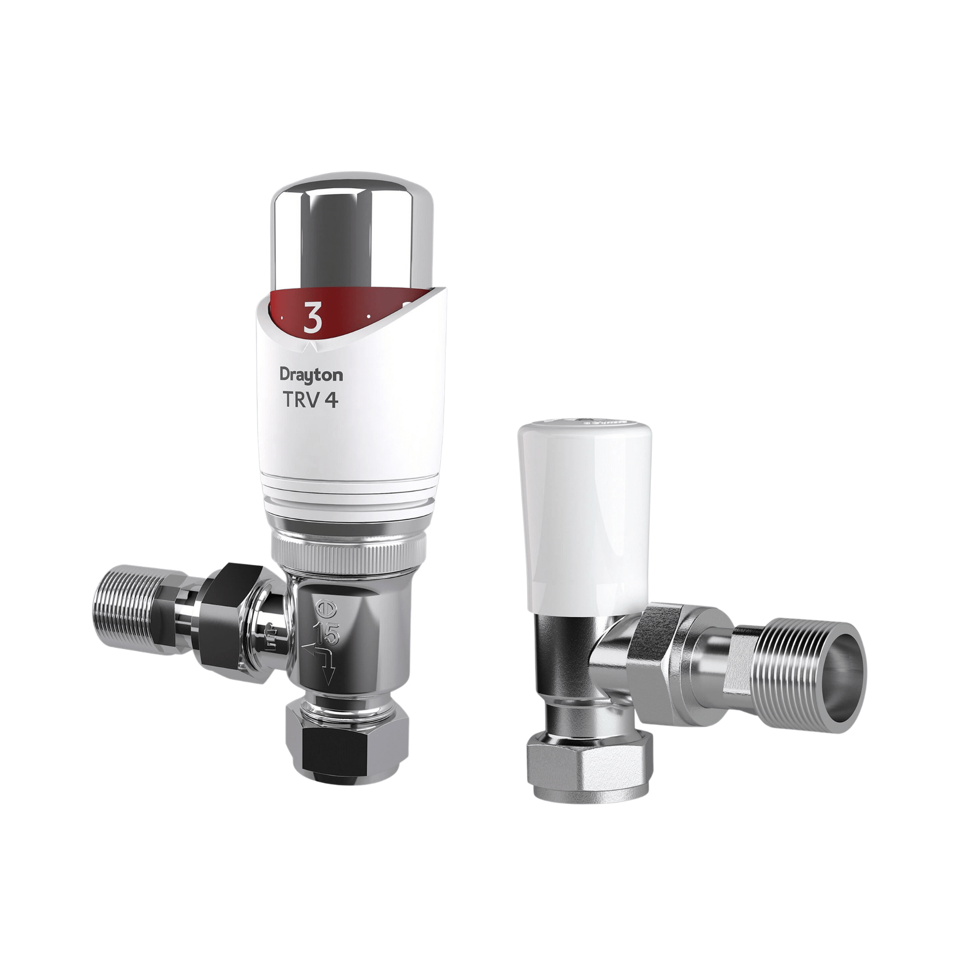 Drayton Auto-Balancing TRV4 & Lockshield - Angle - 15mm - 07 05 560