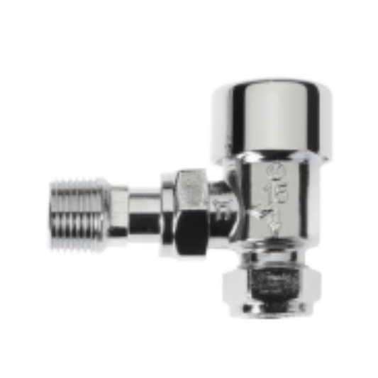 Drayton Lockshield with Chrome Cap - Angle - 15mm - 07 05 917