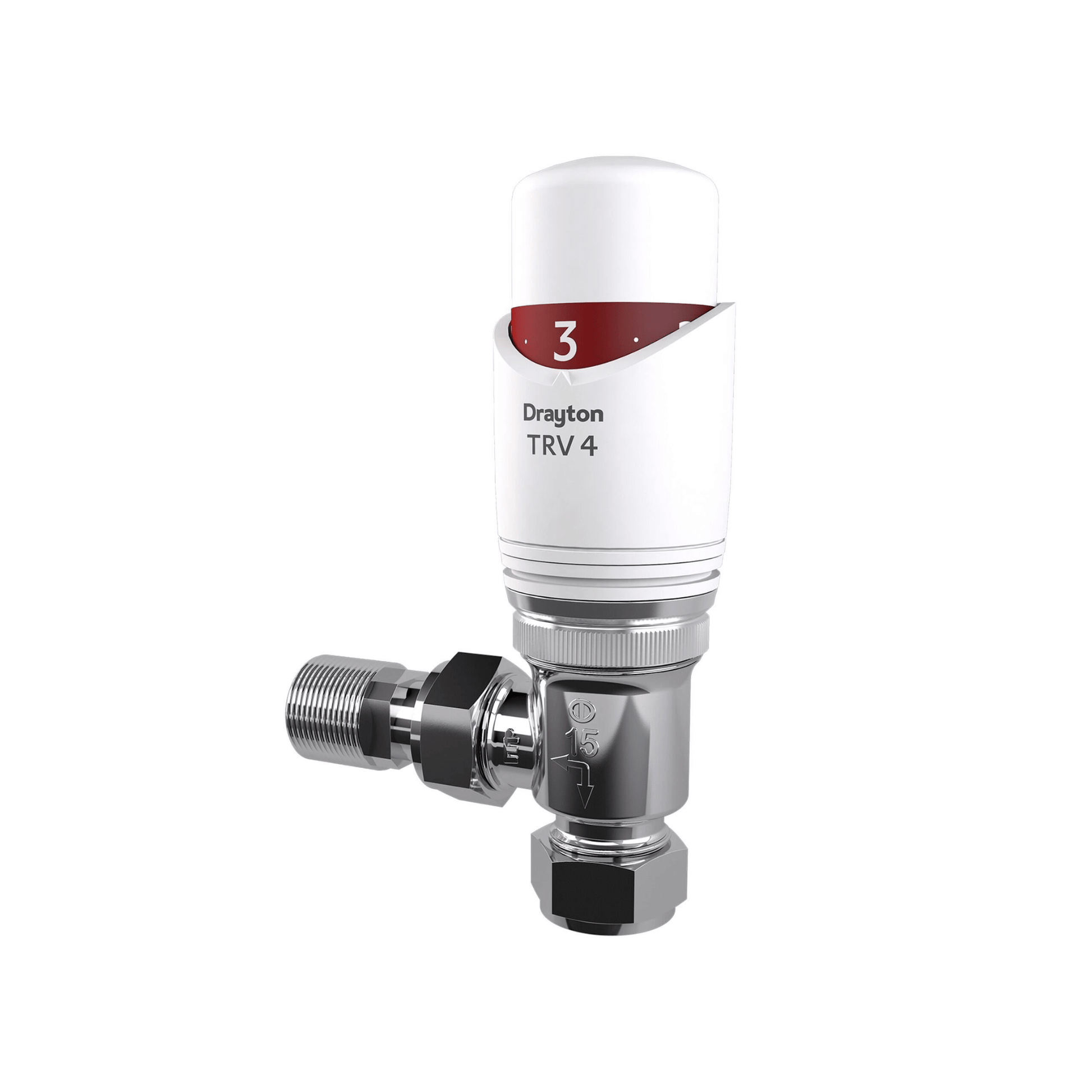 Drayton TRV4 White - Angle - 15mm - White - 07 07 015