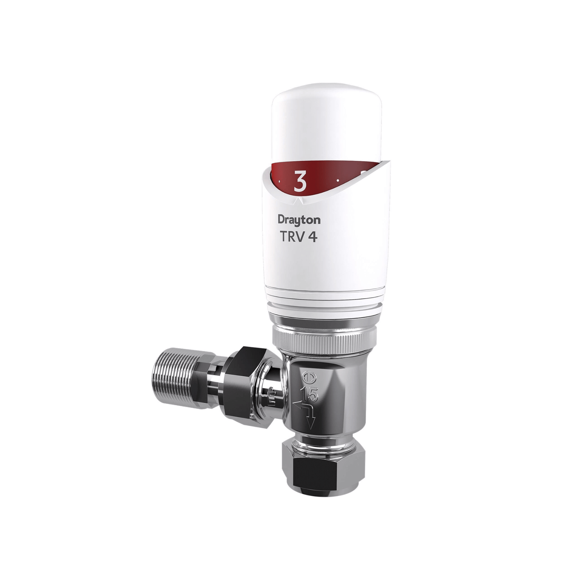 Drayton TRV4 White - Angle - 15mm - White - 07 07 015