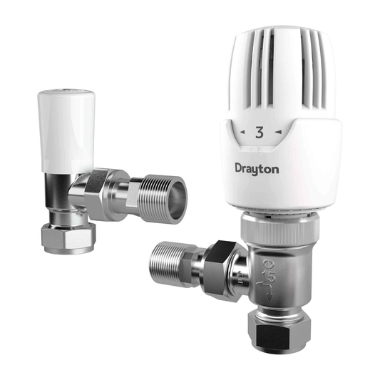 Drayton RT414 TRV & Lockshield - Angle - 15mm - 10 10 260