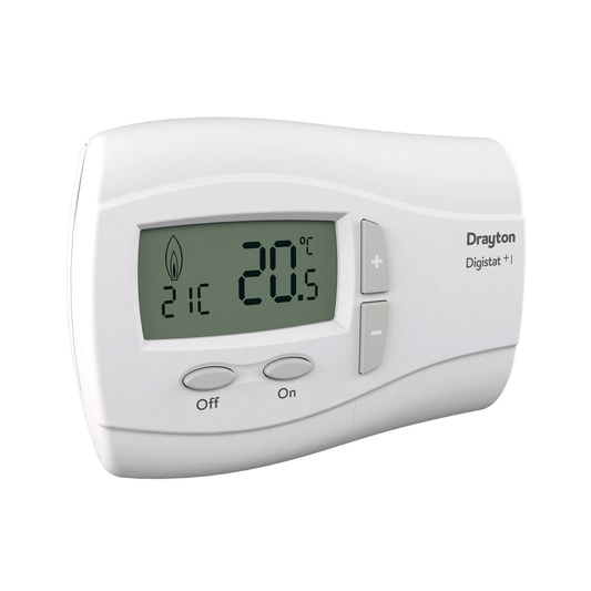 Drayton Digistat+1 - Wired Room Thermostat - Mains Powered - 22193