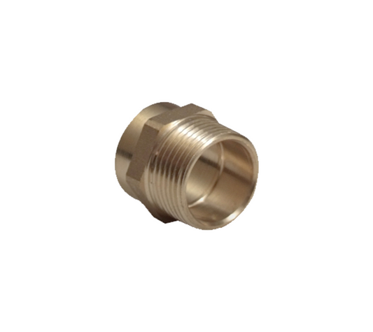 End Feed Male Iron Coupler - 15mm x 1/2"