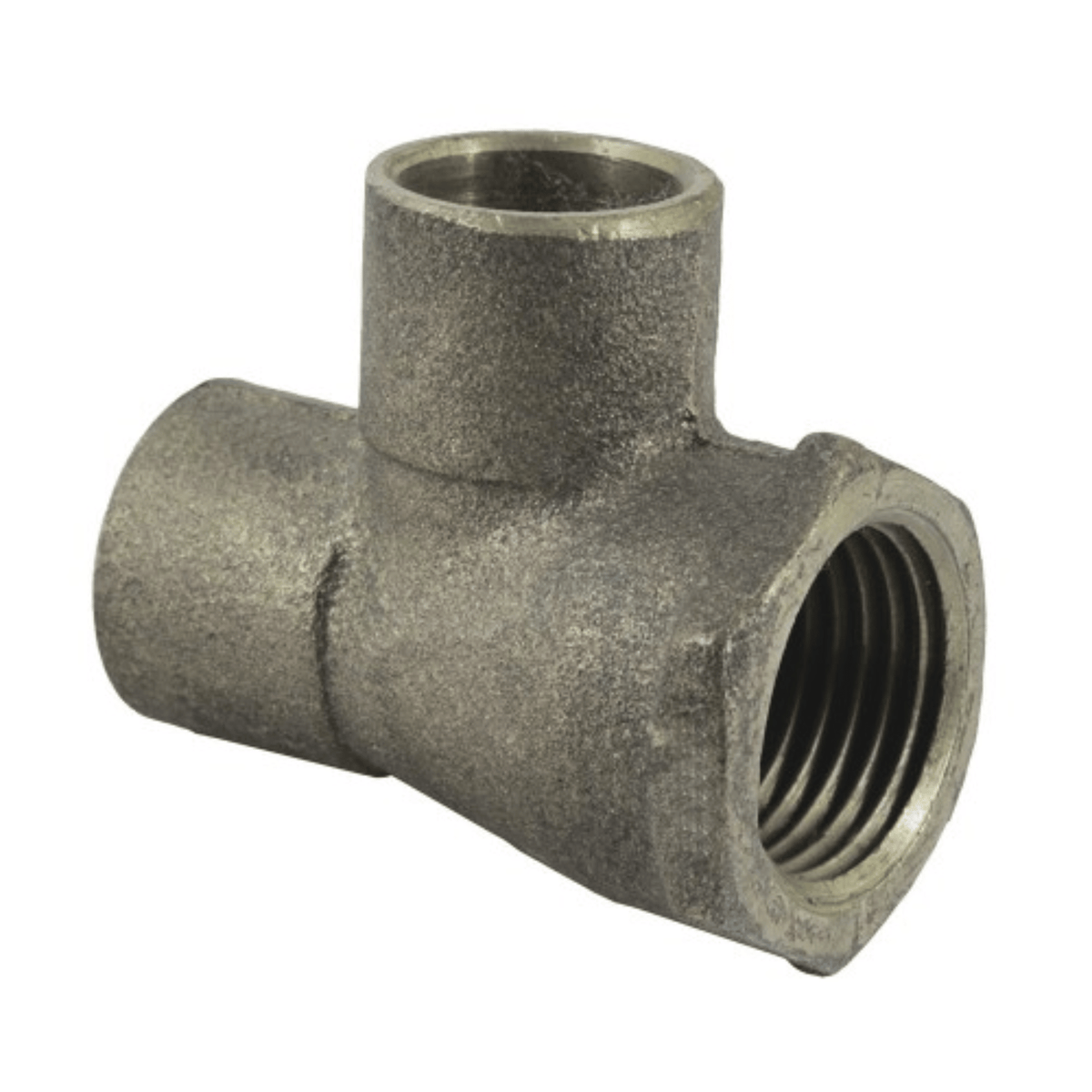 End Feed - Female Iron One End Tee - 22mm x 1/2" x 22mm