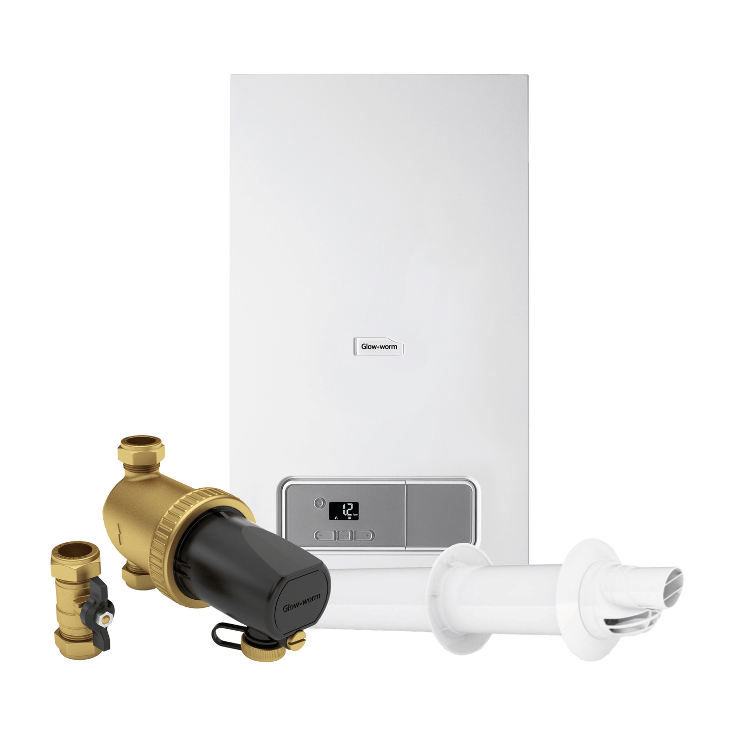 Glow-worm Energy7 25C Combi Restart Pack - Combi Boiler with Horizontal Flue & System Filter - 10035896 + 10031041 + 10035820