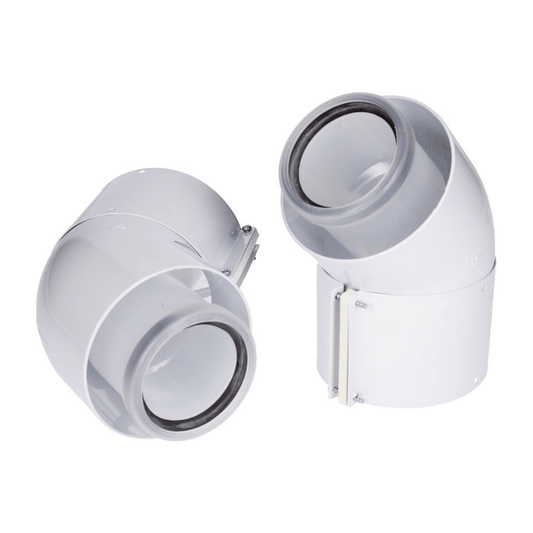 Glow-worm Flue Bends - 45 Degree - Pair - 20257010