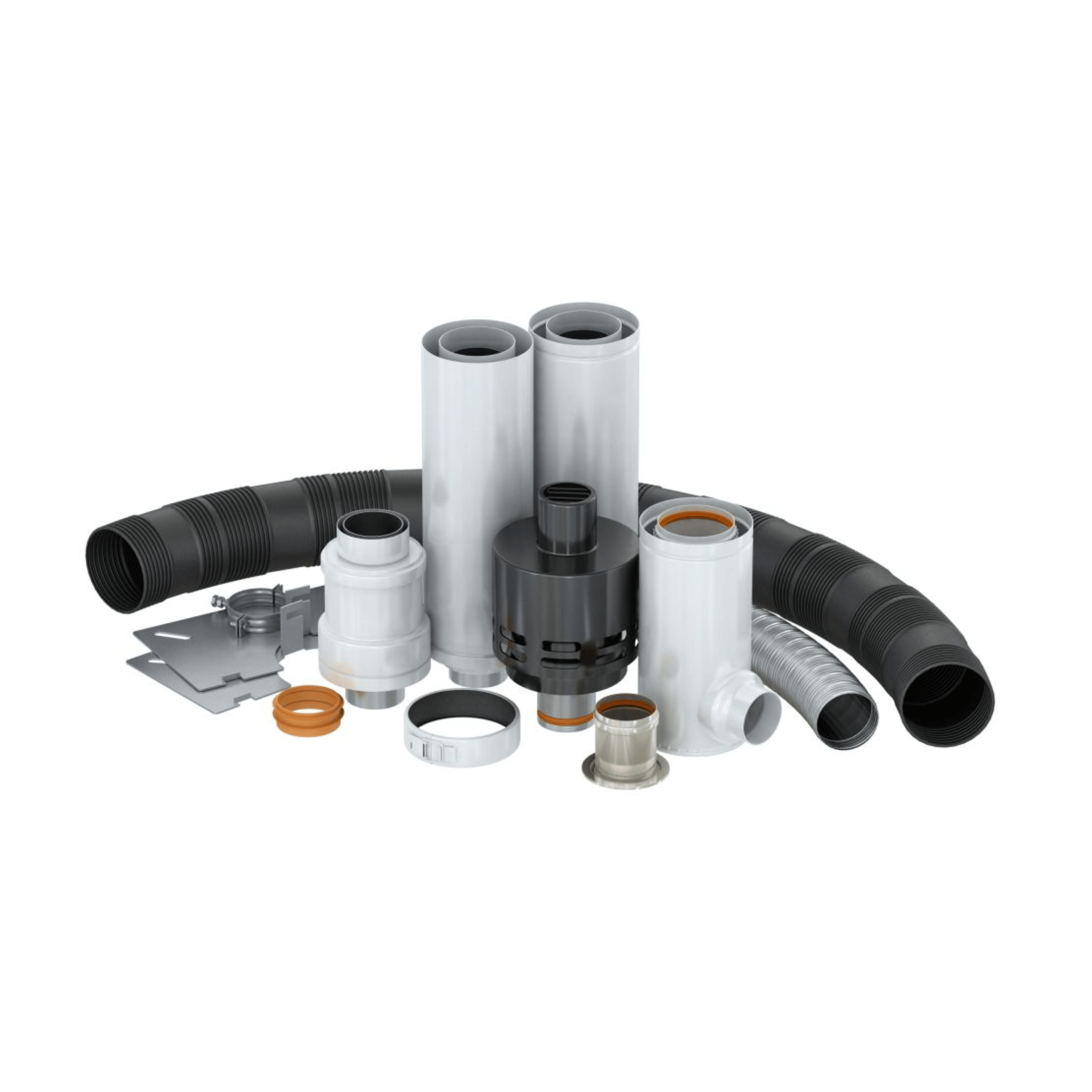 Grant Red System Flexible Vertical Flue Liner Pack for 12-26kW - 6m - GFXBF6/26COMR