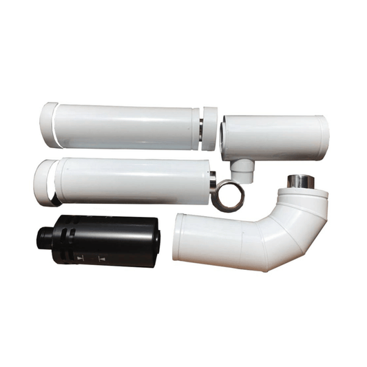Grant White System Internal High Level Balanced Flue Kit for 12-26kW - 1.2m - HLK015090