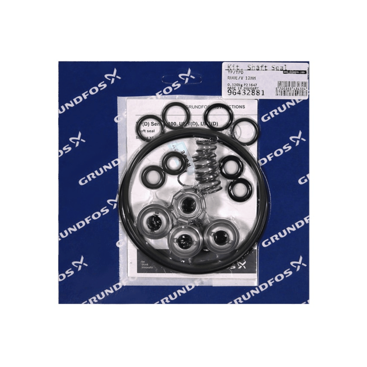 Grundfos Shaft Seal Kit - RUUE/V 12mm - 96432881