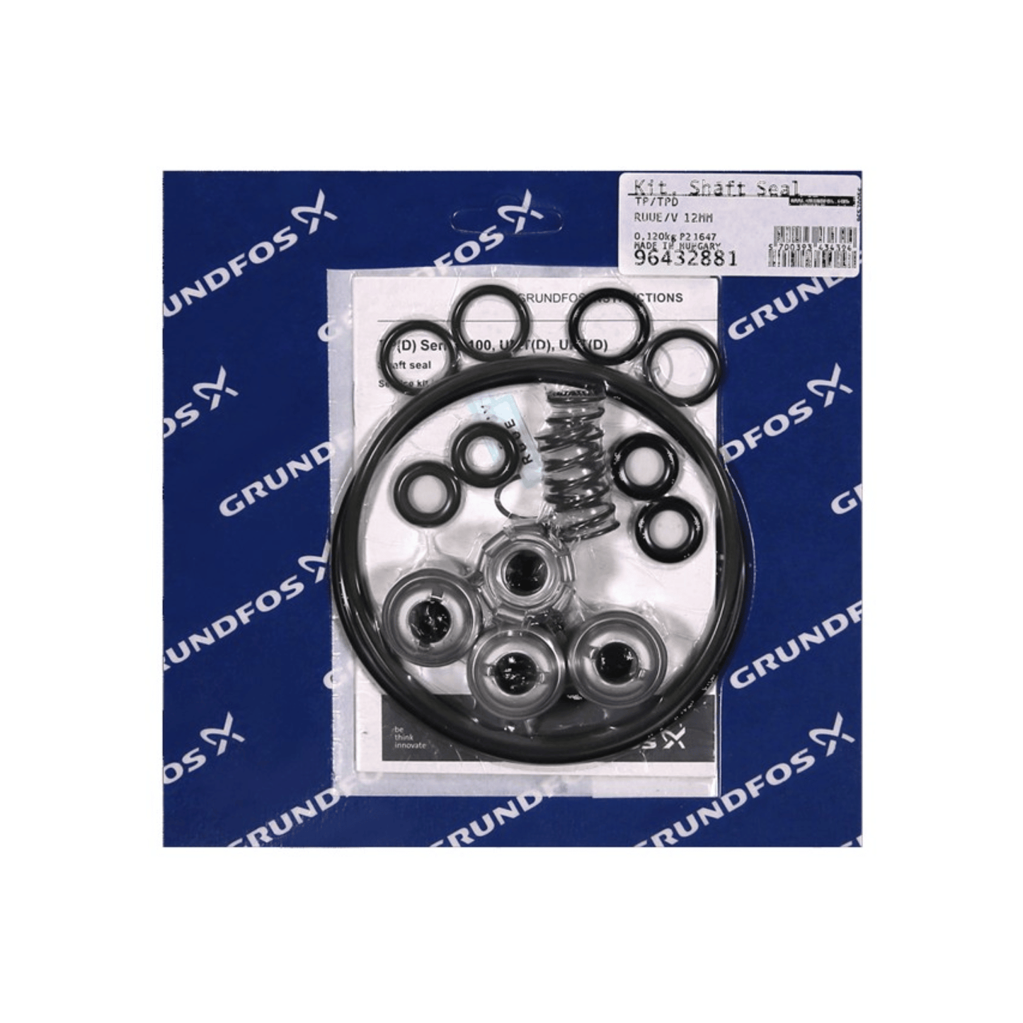 Grundfos Shaft Seal Kit - RUUE/V 12mm - 96432881
