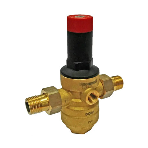 Honeywell D06FH High Pressure Reducing Valve with Brass Filter Bowl - 1.5-12 Bar - 1" MBSP x MBSP - D06FH-1BGB
