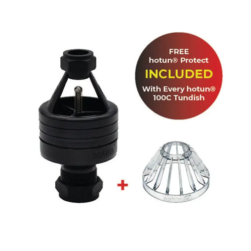 hotun® 100C Dry Trap Tundish - 15mm x 22mm - Black - HB100C