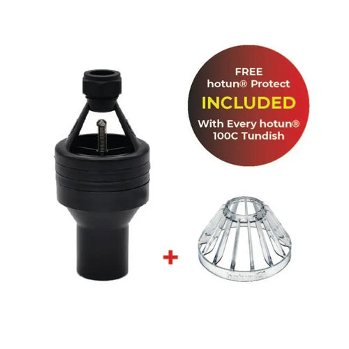 hotun® Hiflo 100C Dry Trap Tundish - 15mm x 32mm - Black - HHB100C