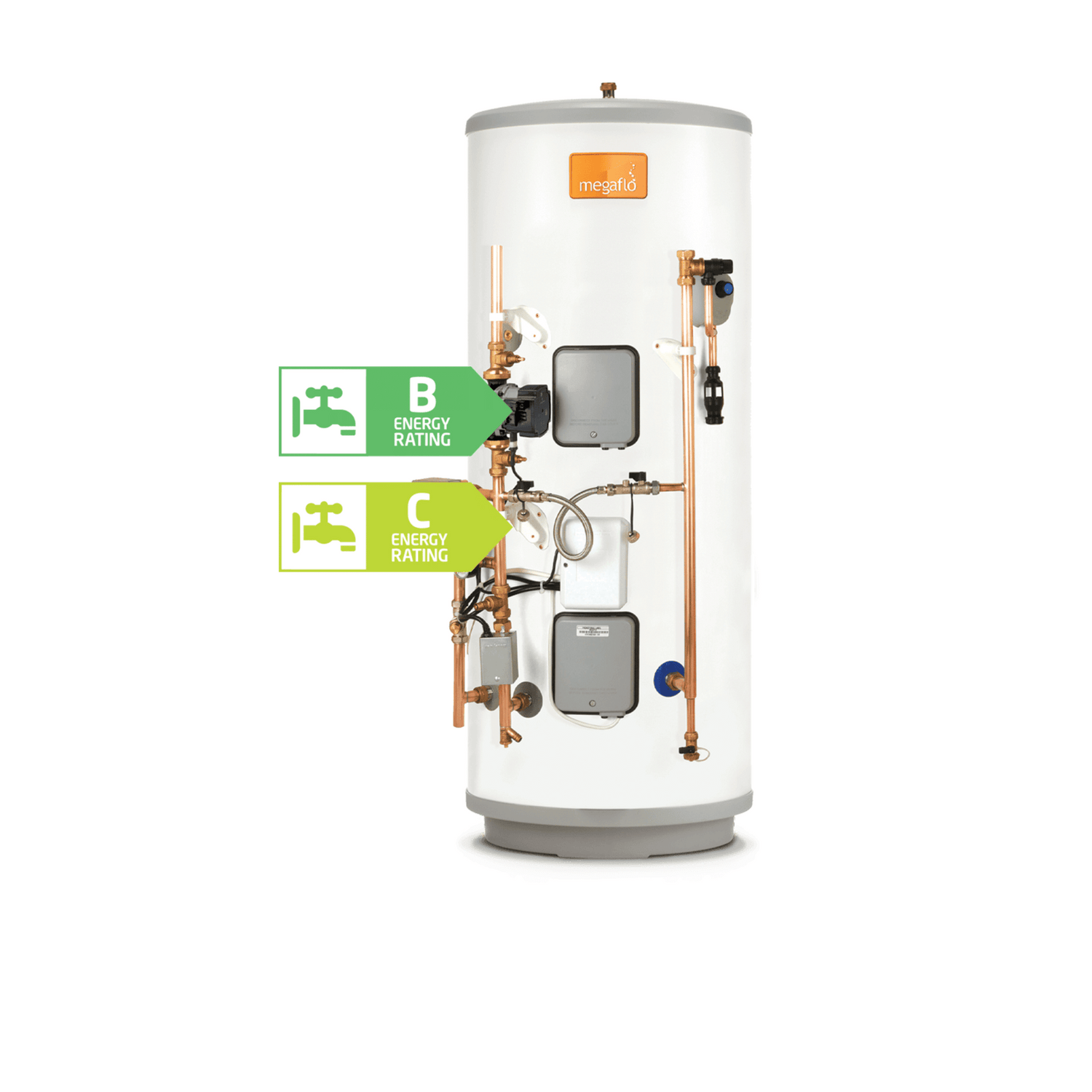 Heatrae Sadia Megaflo Eco SystemFit 125sf S22 Indirect - Unvented - Hot Water Cylinder - 125 Litre - 95050450