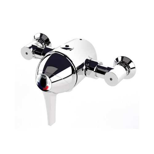 Inta Acura Exposed Thermostatic Sequential Control Shower with Top or Bottom Outlet and Isolating Inlet - 90034CP