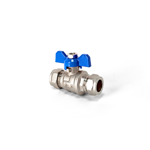 Inta Ball Valve - Full Bore - Blue Butterfly Handle - 15mm - BBV209315B
