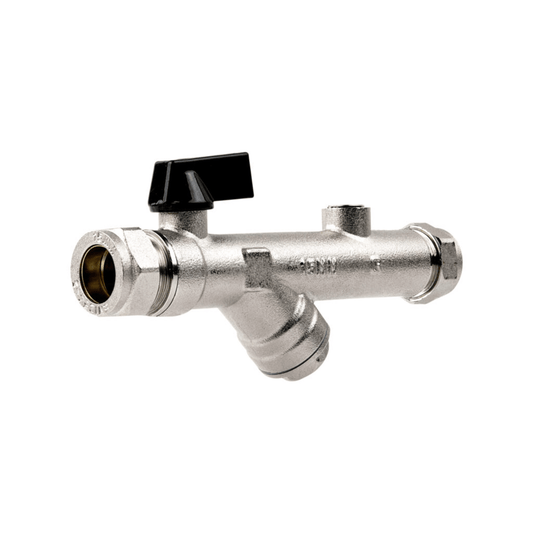 Inta Double Check Valve with In-line Strainer & Isolation - 15mm - DCVSTR15