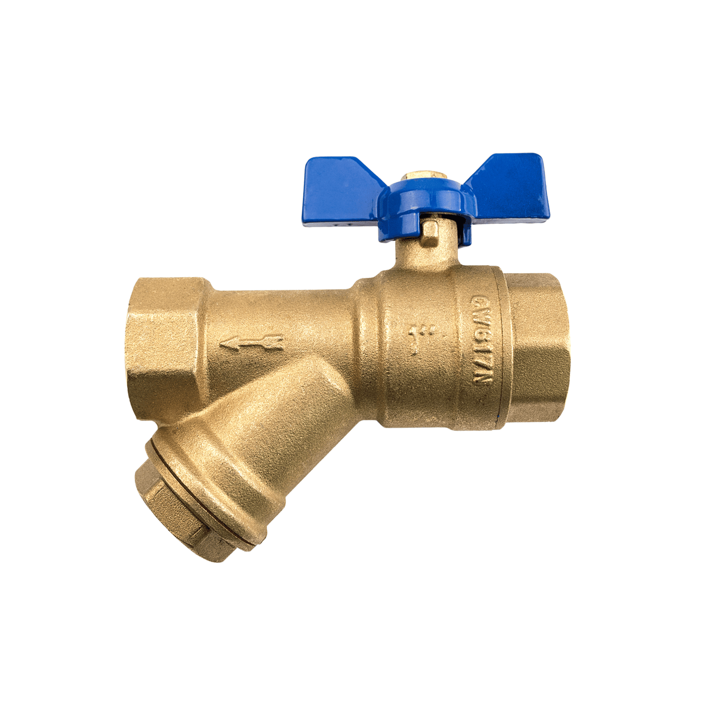 Inta Combination Ball Valve & Y-Strainer - Red Handle - 3/4" Female - CBV34R