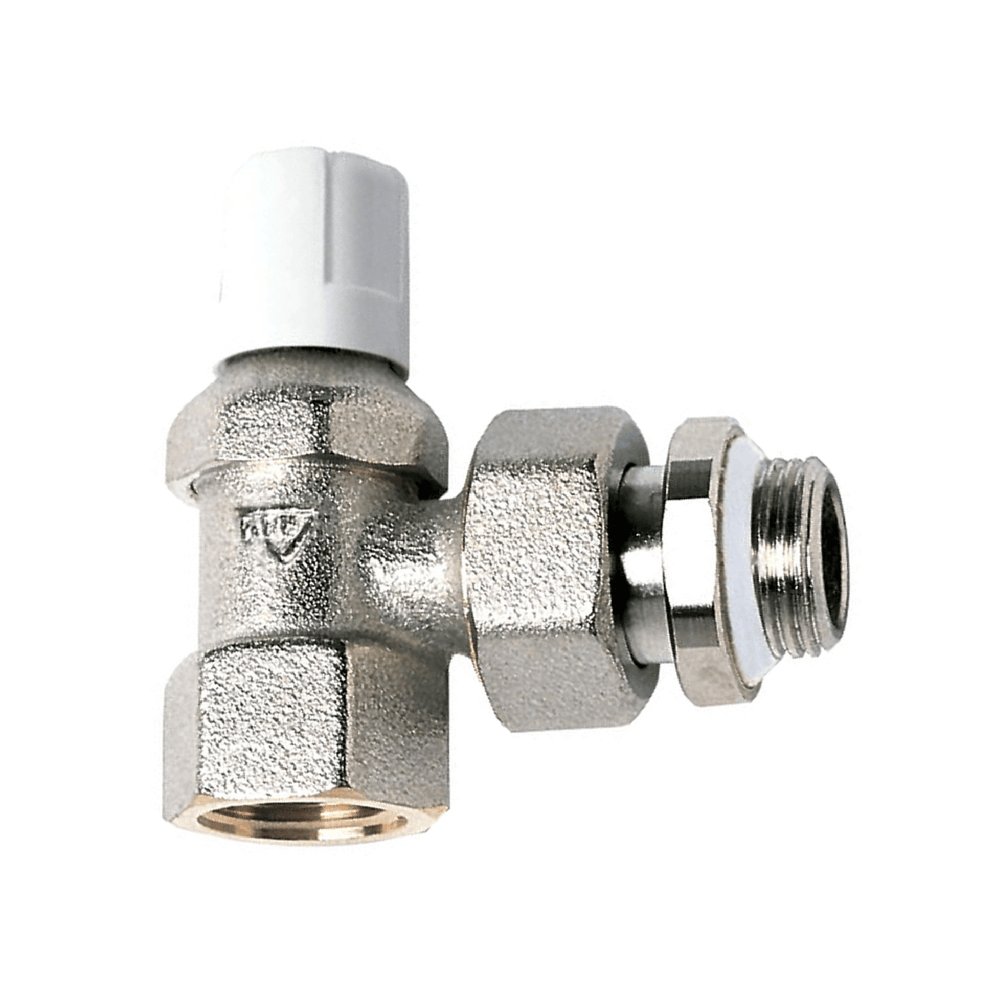 Inta Commercial Wheelhead Radiator Valve - Angled - 3/4" BSP - CWHLS34A