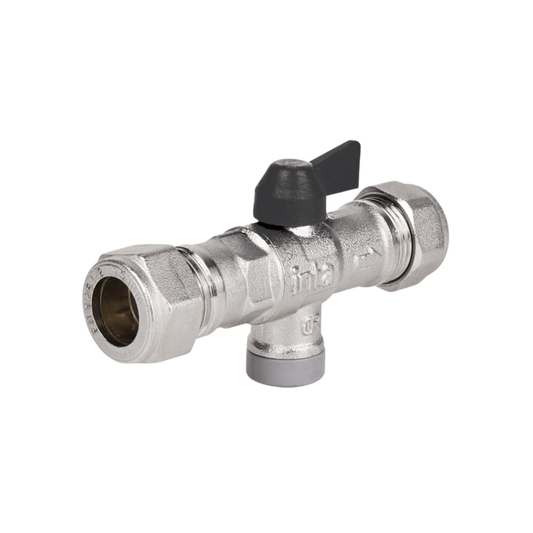 Inta Double Check Valve with Isolating Valve & Port - 15mm - FLDCV15