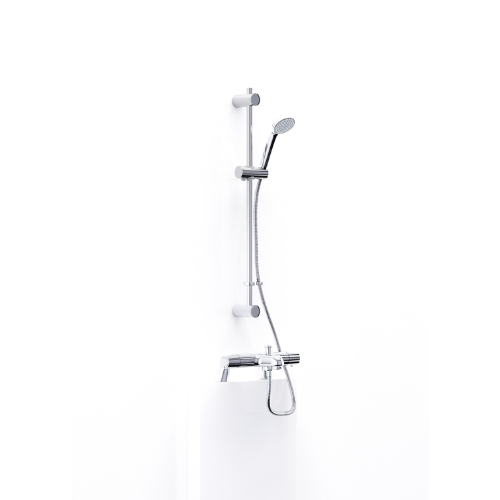 Inta Enzo Bath Shower Mixer with Deck Mounting Legs, Flexible Riser Kit and Multi-function Handset - IX800010CP