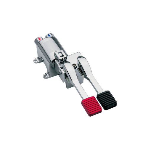 Inta Foot Operated Floor Mounted Mixing Valve with Stop for Continuous Flow - LO801CP