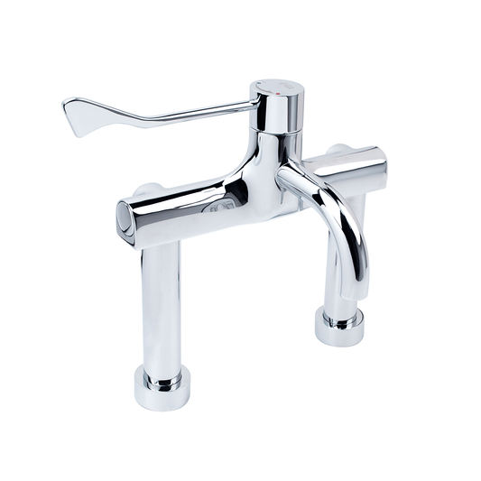Inta HTM Safe-Touch Thermostatic Sequential Wall-Mounted Lever Tap with Deck-Mounting Legs with Removable Spout - HTMDMRS
