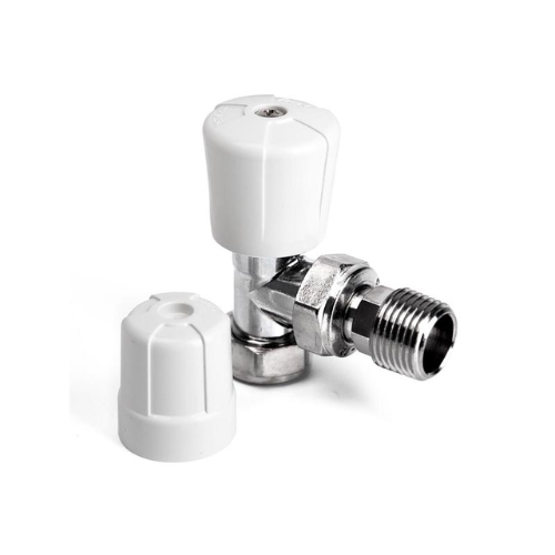 Inta i-Ten Manual Radiator Valve - Wheelhead/Lockshield - BS2767-10 - Angled - 15mm - 15ABS2767