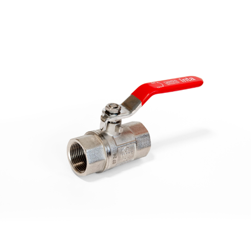 Inta iball Ball Valve - Full Bore - Red Lever Handle - 1 1/2" Female - LBV0854150B