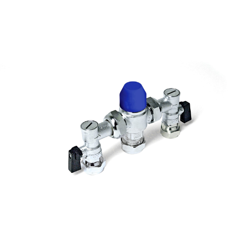 Inta Intamix Delta Thermostatic Mixing Valve with Servicing Valves - 22mm - DT400MX22CP